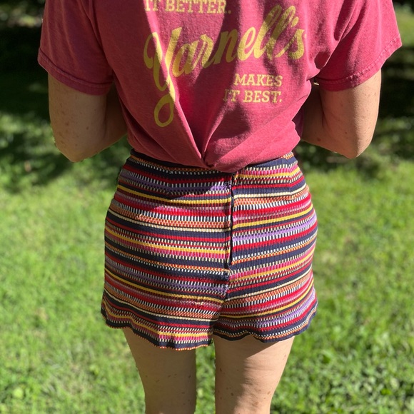 Vintage Pandora Colorful Striped Skorts/Hot pants - Sz Small - Picture 6 of 16